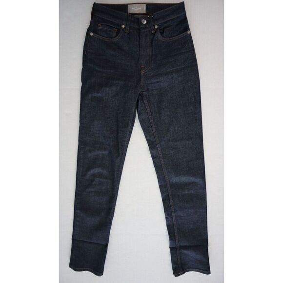 Everlane WW-ILS-4450 Women's Sz 23 Deep Blue The High Rise Straight Jeans - Picture 1 of 8